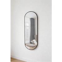 ExtraStar Modern Oval Full Length Wall Mirror with Black Metal Frame
