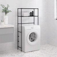 Berkfield Home 2-Tier Storage Rack over Washing Machine Black 69x28x143 cm Iron | Size: 69 x 28 x 143 cm
