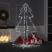 Berkfield Home Christmas Cone Tree 200 LEDs Indoor & Outdoor 98x150 cm in White