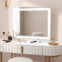 STILVORA Vanity Mirror with LED Lights, 3 Colour Lighting & USB Port, White