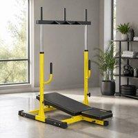 STILVORA Leg Press Machine with Adjustable Backrest & Headrest in Yellow