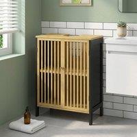 STILVORA Under Sink Cabinet with Adjustable Shelf in Natural