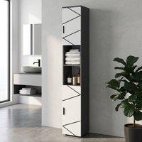 STILVORA Bathroom Storage Cabinet with Adjustable Shelves in Grey