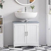 STILVORA Under Sink Cabinet with Adjustable Shelf White