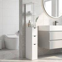 STILVORA Bathroom Storage Cabinet with Drawers in White