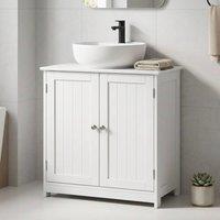 STILVORA Under-Sink Storage Cabinet with Adjustable Shelf White