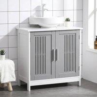 STILVORA Under Sink Cabinet with Adjustable Shelf in Grey