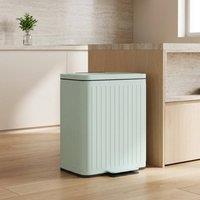 STILVORA Dual Compartment Rubbish Bin 40L with Soft-Close Lid in Green