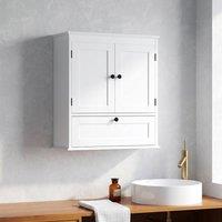 STILVORA Bathroom Wall Cabinet with Adjustable Shelf in White