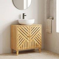 STILVORA Under Sink Cabinet with Adjustable Shelf Natural