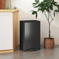 STILVORA 45L Kitchen Bin with Soft-Close Lid in Black