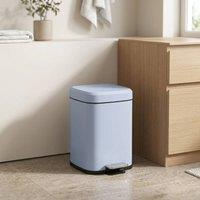 STILVORA 12L Kitchen Bin with Pedal Lid in Light Blue