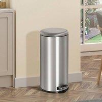 STILVORA 30 L Pedal Bin in Silver