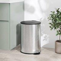 STILVORA 20L Pedal Bin with Soft-Close Lid in Silver