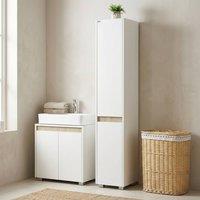 STILVORA Bathroom Storage Cabinet with Adjustable Shelves White