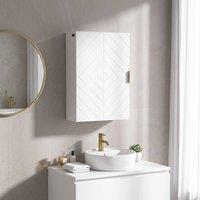 STILVORA Bathroom Wall Cabinet with Adjustable Shelves White