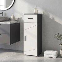 STILVORA Bathroom Storage Cabinet with Drawer & Cupboard in Grey