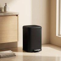 STILVORA 12L Pedal Bin with Soft-Close Lid Black