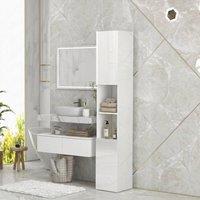 STILVORA Bathroom Cabinet with Adjustable Shelves White