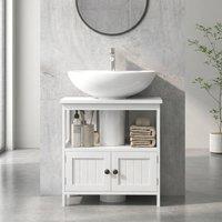 STILVORA Under Sink Cabinet with Double Doors & Shelf White