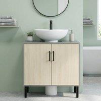 STILVORA Under Sink Cabinet with Double Doors in Natural