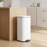 STILVORA 30L Kitchen Bin with Soft-Close Lid in Cream