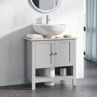 STILVORA Under Sink Cabinet with Adjustable Shelf in Grey