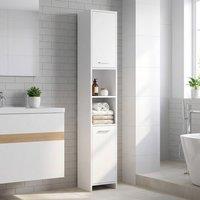 STILVORA Storage Cabinet with Doors & Shelves White