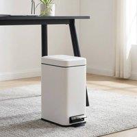 STILVORA 5L Pedal Bin with Removable Bucket White