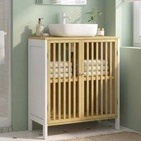 STILVORA Under Sink Cabinet with Adjustable Shelf White