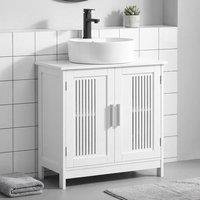 STILVORA Under Sink Cabinet with 2 Doors & Adjustable Shelf in White
