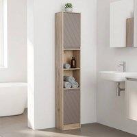 STILVORA Bathroom Cabinet with Adjustable Shelves in Oak in Light Oak