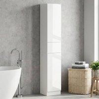STILVORA Tall Bathroom Cabinet with Drawer & Adjustable Shelf in White