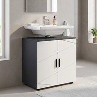 STILVORA Under Sink Cabinet 60 cm with Adjustable Shelf in Grey
