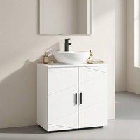 STILVORA Under Sink Cabinet with Adjustable Shelf White