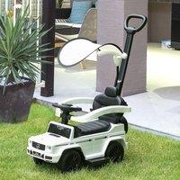 HOMCOM Ride-on Push Car 3 in 1 Benz G350 Baby Floor Slider Walker in White