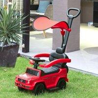 HOMCOM Ride-on Push Car 3 in 1 Benz G350 Baby Floor Slider Walker in Red