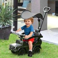 HOMCOM Ride-on Push Car 3 in 1 Benz G350 Baby Floor Slider Walker in Black