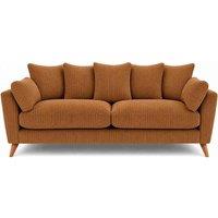 SOFASELECTION UK Harlow Jumbo Cord 3 Seater Sofa, Modern Tailored Design Tan Beige | Size: 3 Pack