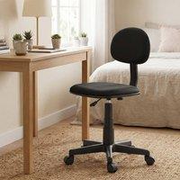 HOMCOM Armless Office Chair with Adjustable Height, 360 Swivel Wheels, Black