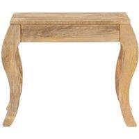 Berkfield Home End Table 45x45x40 cm Solid Mango Wood in Light Brown | Size: 45 x 45 x 40 cm