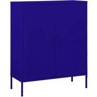 Berkfield Home Storage Cabinet Navy Blue 80x35x101.5 cm Steel