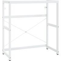 Berkfield Home Elegant Bathroom Washbasin Frame with Built-in Basin White Iron