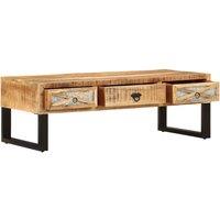 Berkfield Home Beautiful Coffee Table 110x50x38 cm Solid Mango Wood in Brown | Size: 110 x 50 x 38 cm