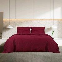 Berkfield Home Elegant Duvet Cover Set Bordeaux 135x200 cm Light-weight Microfiber in Red