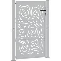 Berkfield Home Beautiful Garden Gate 105x155 cm Weathering Steel Flame Design in Brown