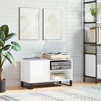 Berkfield Home Record Cabinet High Gloss White 85x38x48 cm Engineered Wood | Size: 85 x 38 x 48 cm