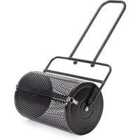 NESTLUNE Garden Compost Roller 76L Grass Lawn Manure Peat Moss Soil in Black | Size: 1.25kg