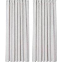 VOGREX Off-White Linen Look Thermal Blackout Curtains 46x72in