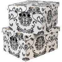 NESTLUNE 2pc Decorative Storage Boxes Home Office Box